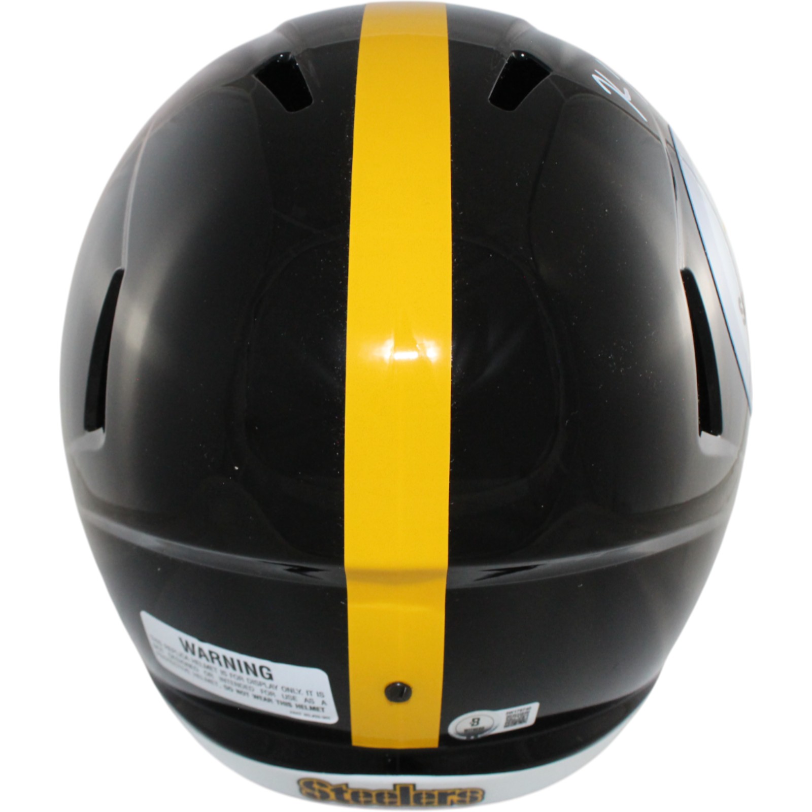 Kaleb Johnson Autographed Pittsburgh Steelers F/S Helmet Beckett Witness 51687 3 Kaleb Johnson Autographed Pittsburgh Steelers F/S Helmet Beckett Witness 51687
