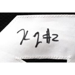 Kaleb Johnson Autographed College Style Black Sz XL Jersey Beckett Witness 51672