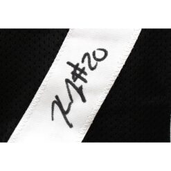 Kaleb Johnson Autographed Pro Style Black Sz XL Jersey Beckett Witness 51676