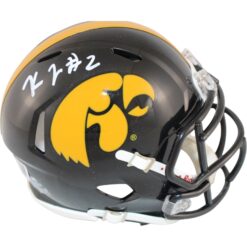Kaleb Johnson Autographed Iowa Hawkeyes Mini Helmet Beckett Witness 51713
