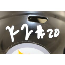 Kaleb Johnson Autographed Pittsburgh Steelers Mini Helmet Beckett Witness 51702