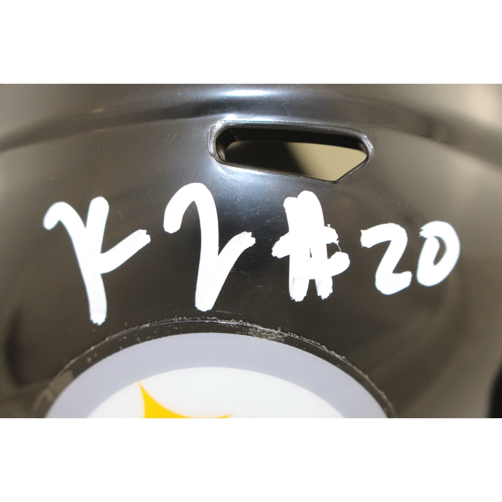 Kaleb Johnson Autographed Pittsburgh Steelers Mini Helmet Beckett Witness 51702 2 Kaleb Johnson Autographed Pittsburgh Steelers Mini Helmet Beckett Witness 51702