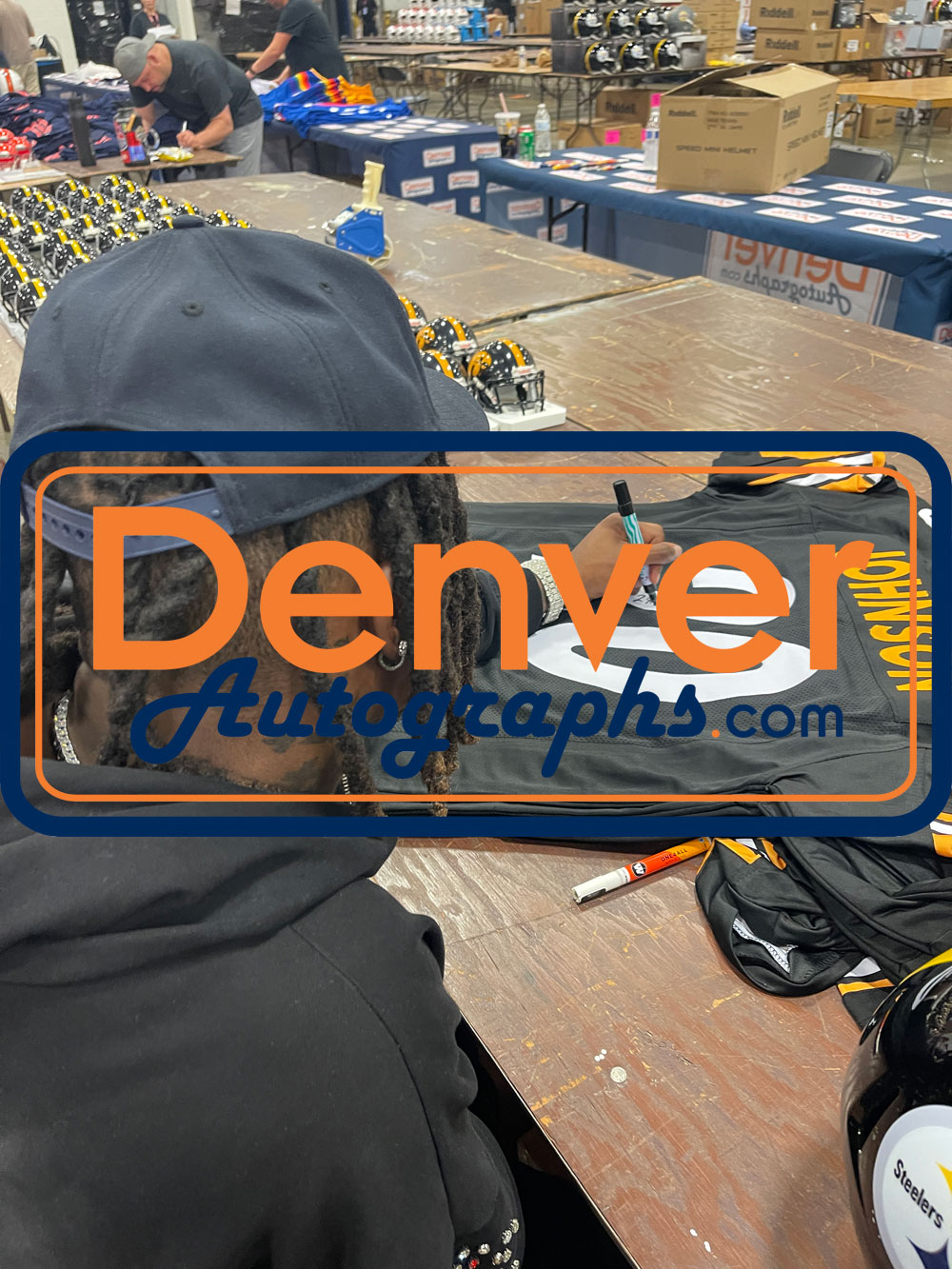 Kaleb Johnson Autographed Pro Style Black Sz XL Jersey Beckett Witness 51676 5 Kaleb Johnson Autographed Pro Style Black Sz XL Jersey Beckett Witness 51676