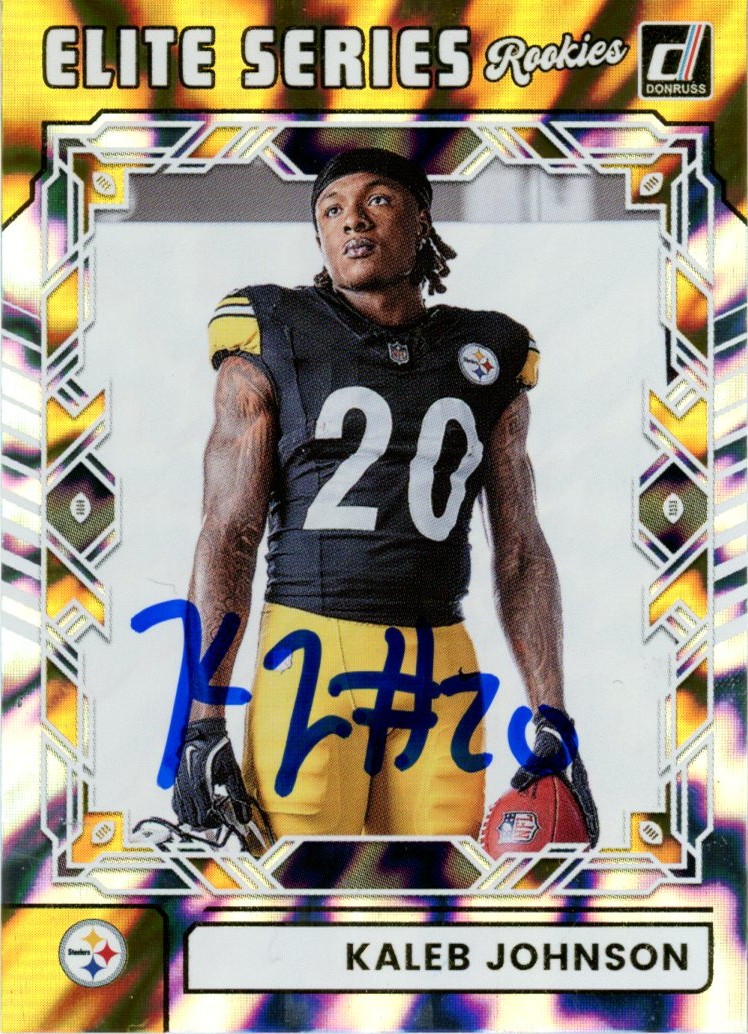 Kaleb Johnson Signed 25 Donruss Elite Series Rookies #ESR-KJN Card Beckett 56996