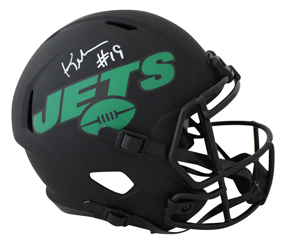 Keyshawn Johnson Autographed New York Jets F/S Eclipse Helmet JSA 28616