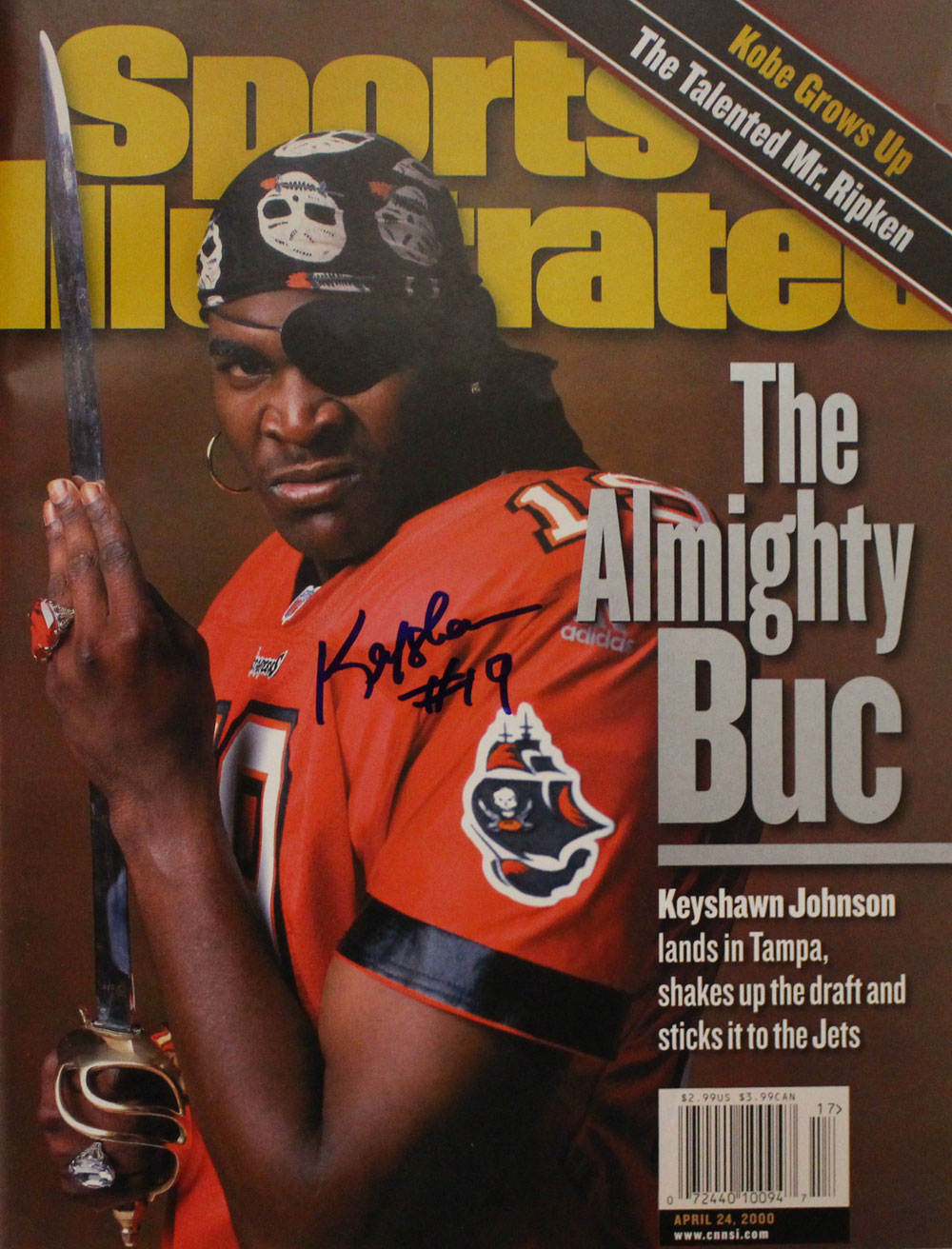 Keyshawn Johnson Signed Tampa Bay Buccaneers Sports Illustrated JSA 28625