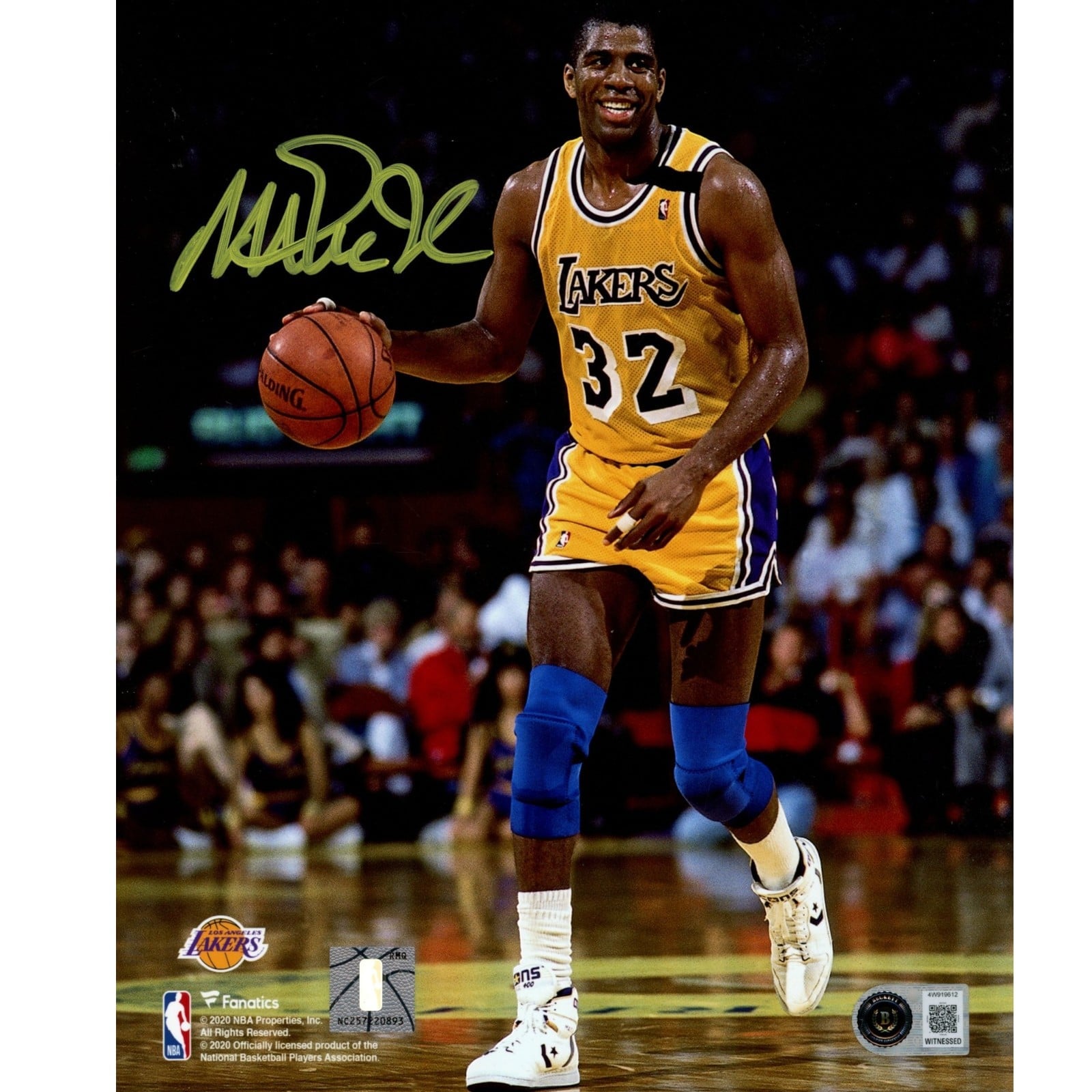 Magic Johnson Autographed/Signed Los Angeles Lakers 8x10 Photo Beckett WIT 58486