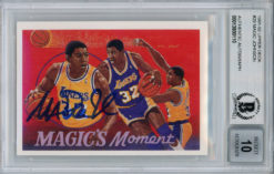 Magic Johnson Signed 1991-92 Upper Deck #29 Trading Card Beckett 10 Slab