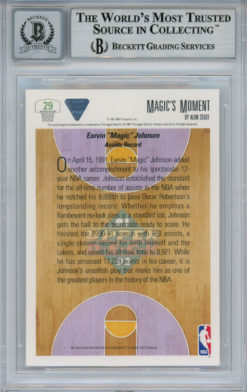 Magic Johnson Signed 1991-92 Upper Deck #29 Trading Card Beckett 10 Slab