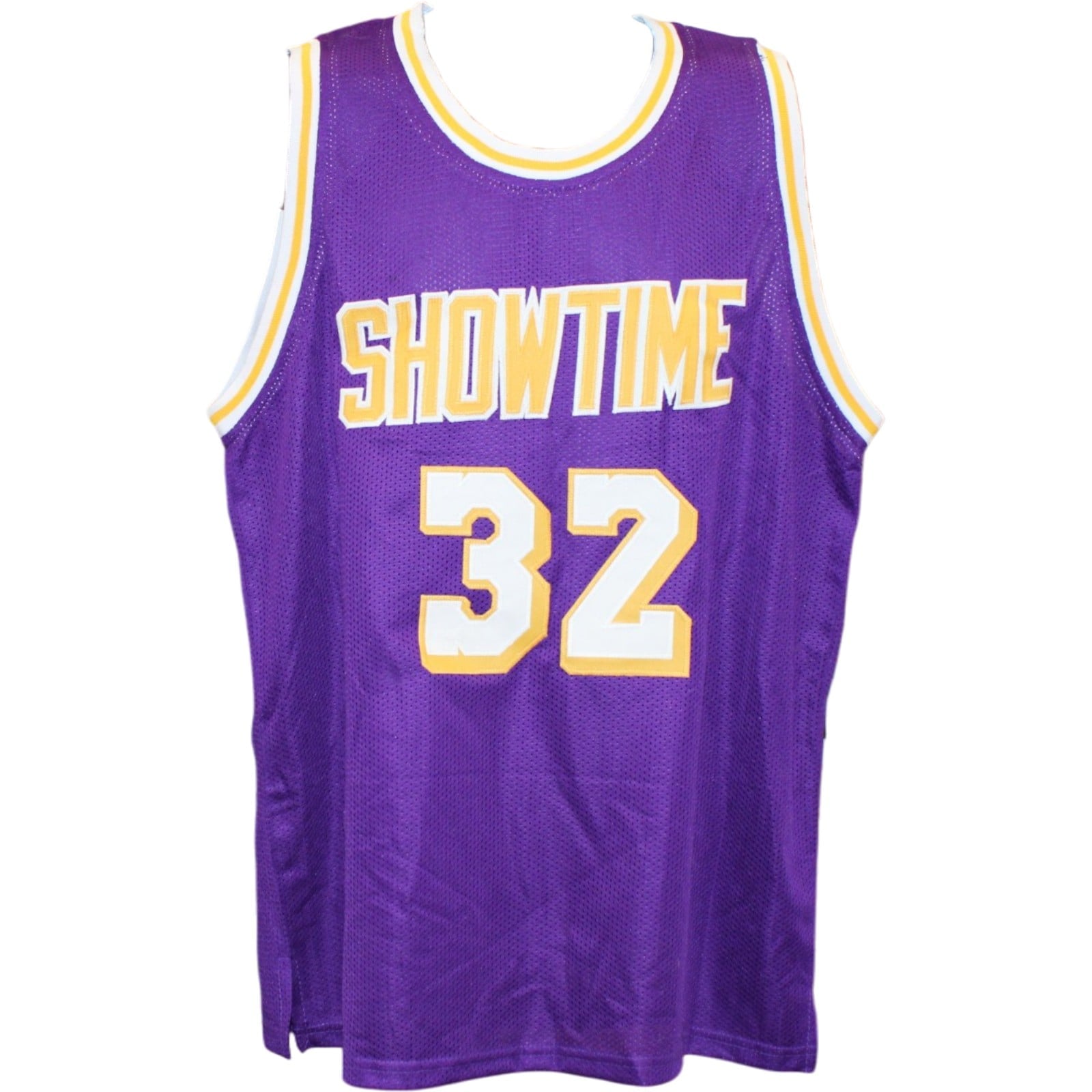 Magic Johnson Autographed Pro Style Showtime Sz XL Jersey Beckett WIT 58487 4 Magic Johnson Autographed Pro Style Showtime Sz XL Jersey Beckett WIT 58487