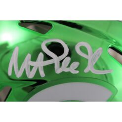 Magic Johnson Autographed/Signed/Signed Michigan State Chrome Mini Helmet Beckett Witness 49615