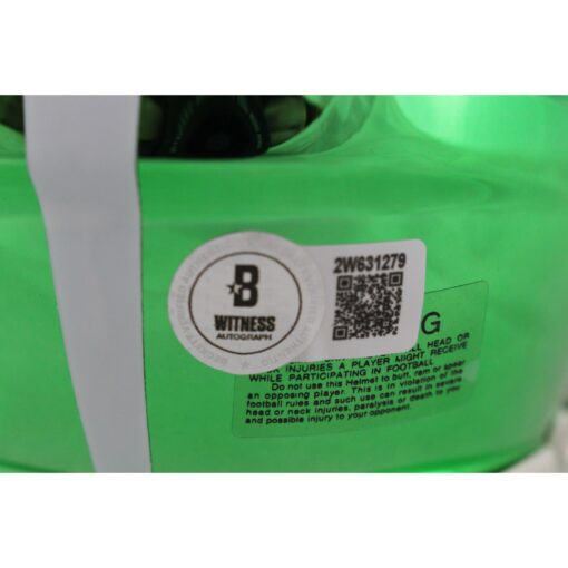 Magic Johnson Autographed/Signed/Signed Michigan State Chrome Mini Helmet Beckett Witness 49615