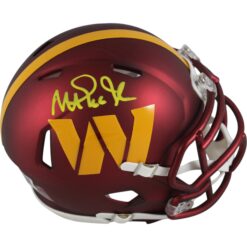Magic Johnson Autographed/Signed Washington Commanders Speed Mini Helmet Beckett Witness 49622