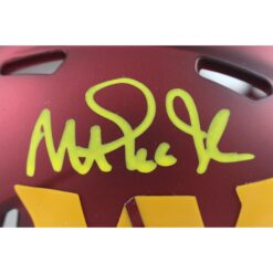 Magic Johnson Autographed/Signed Washington Commanders Speed Mini Helmet Beckett Witness 49622