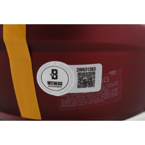 Magic Johnson Autographed/Signed Washington Commanders Speed Mini Helmet Beckett Witness 49622