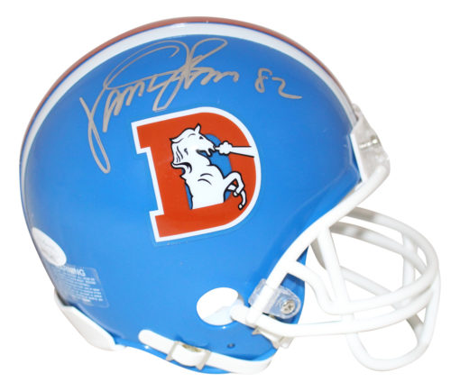 Vance Johnson Autographed Denver Broncos D Logo Mini Helmet JSA 26089