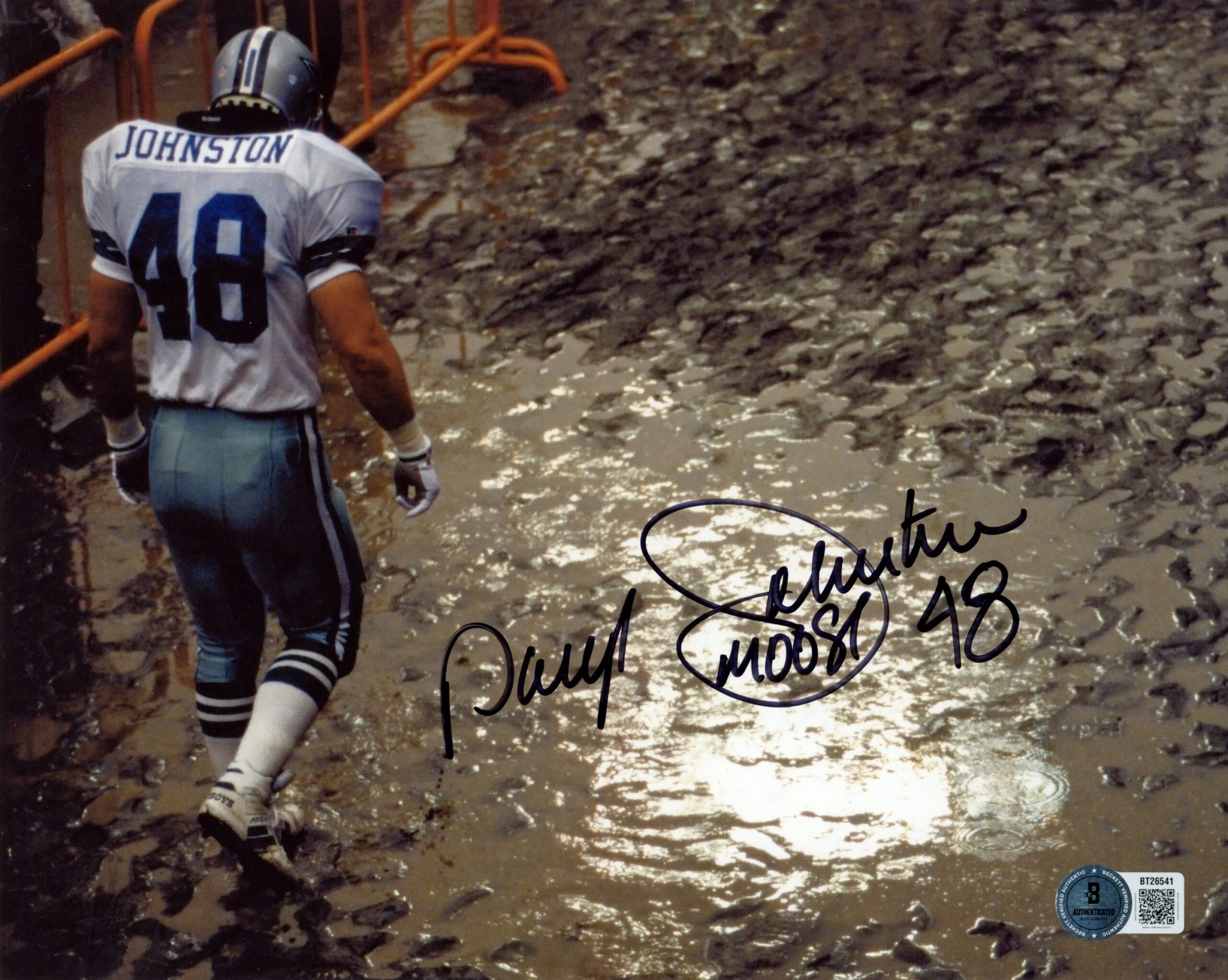 Daryl Johnston Autographed Dallas Cowboys 8x10 Photo Beckett 56735