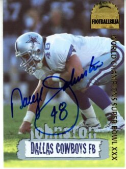 Daryl Johnston Autographed Dallas Cowboys 96 Collector's Edge #DCA-20 Card 55982