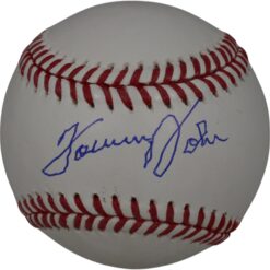 Tommy John Autographed/Signed New York Yankees OML Baseball Beckett 50120