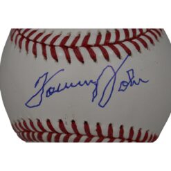 Tommy John Autographed/Signed New York Yankees OML Baseball Beckett 50120