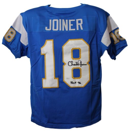 Charlie Joiner Autographed San Diego Chargers Blue XL Jersey HOF JSA 11864