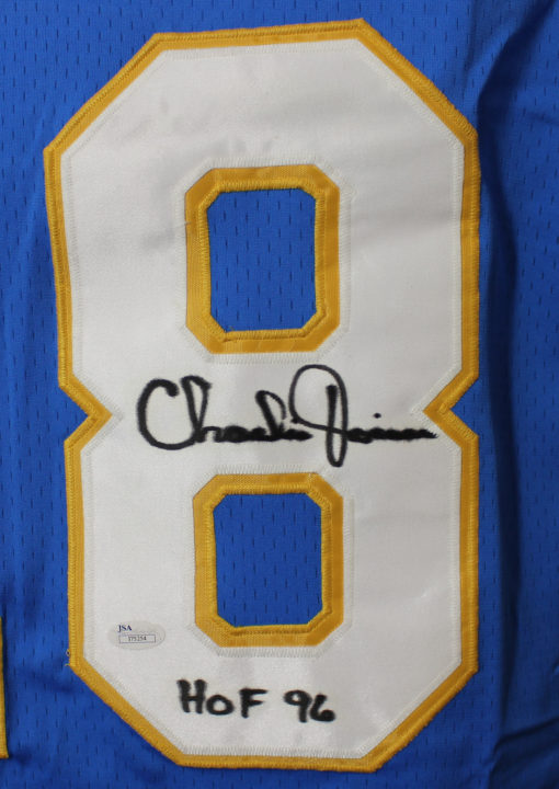 Charlie Joiner Autographed San Diego Chargers Blue XL Jersey HOF JSA 11864