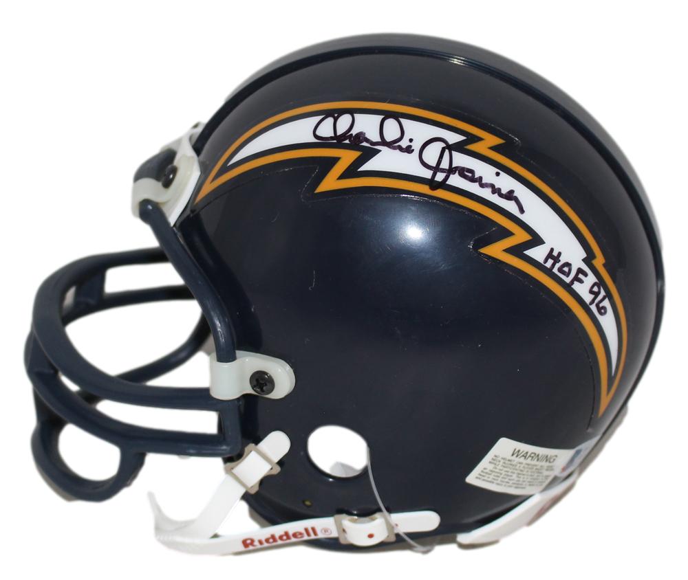 Charlie Joiner Autographed San Diego Chargers Mini Helmet HOF Beckett BAS 32176