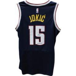 Nikola Jokic Signed Denver Nuggets Nike Navy Jersey Joker JSA 46320