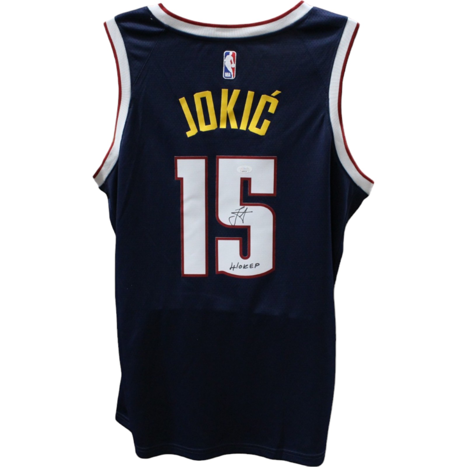 Nikola Jokic Signed Denver Nuggets Nike Navy Jersey Joker JSA 46320