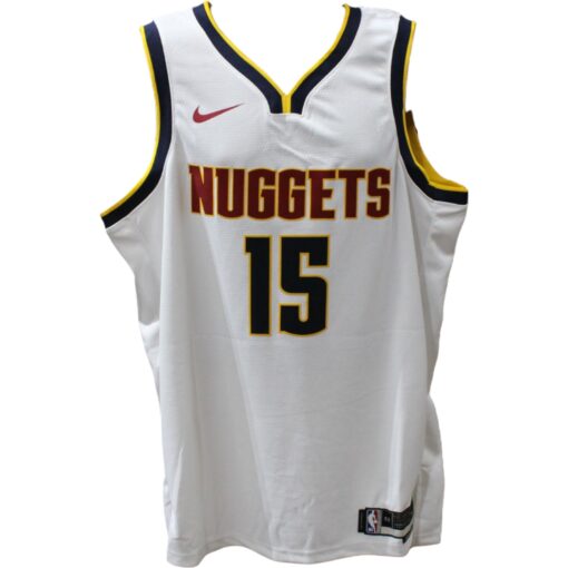 Nikola Jokic Autographed Denver Nuggets Nike White Swingman Jersey Beckett 46325