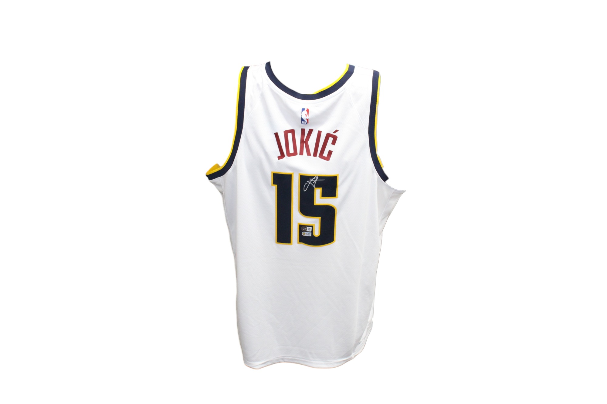 Nikola Jokic Autographed Denver Nuggets Nike White Jersey Beckett