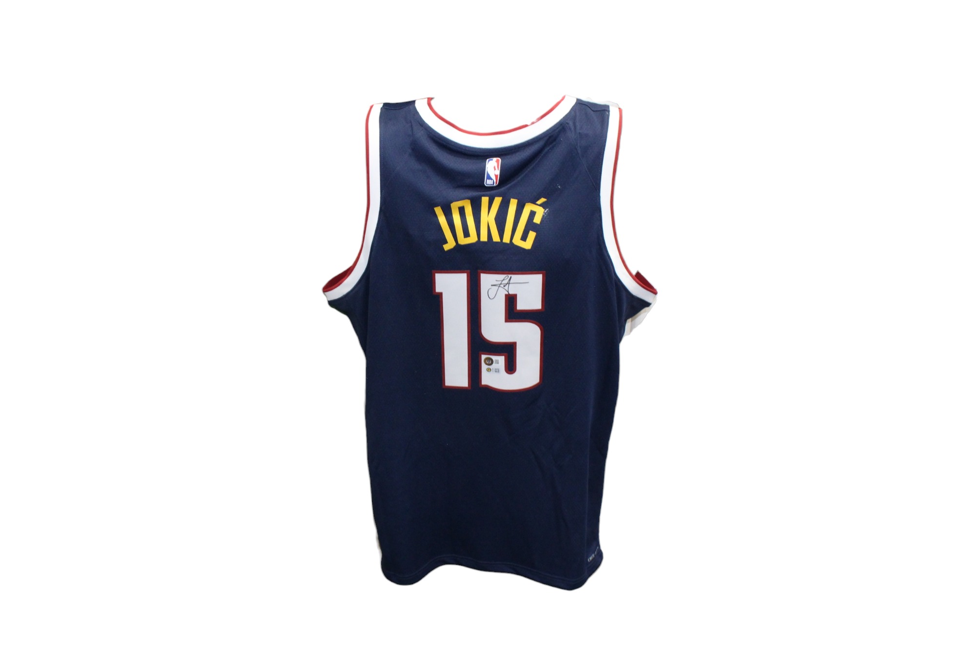 Nikola Jokic Autographed Denver Nuggets Nike Navy Jersey Beckett