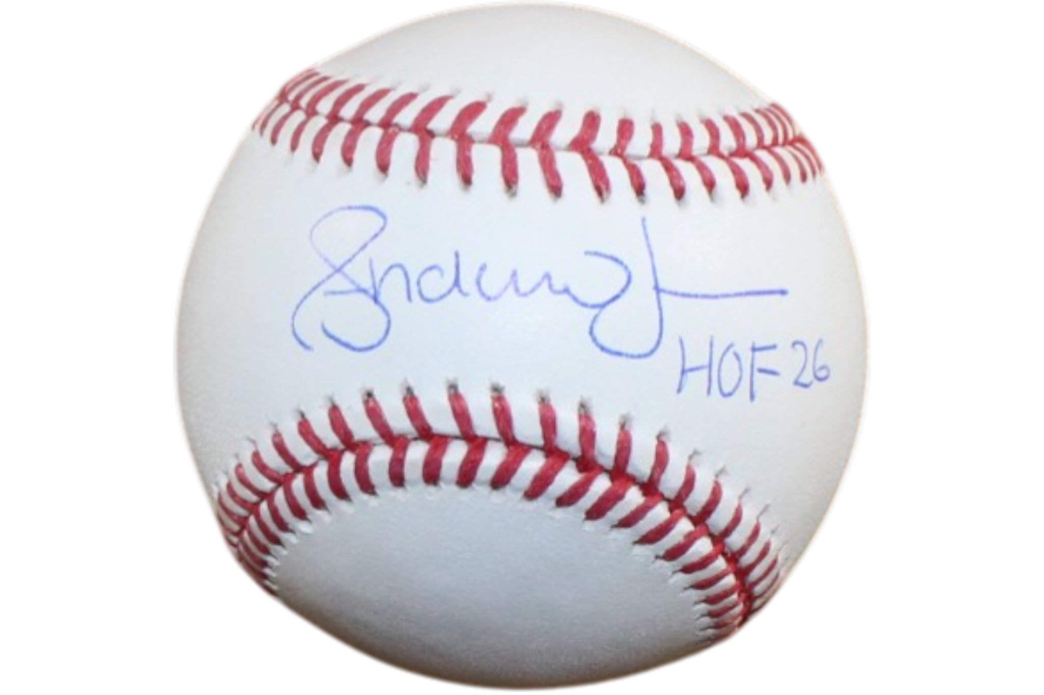 Andruw Jones Autographed Atlanta Braves OML Baseball HOF Beckett Witness 55366