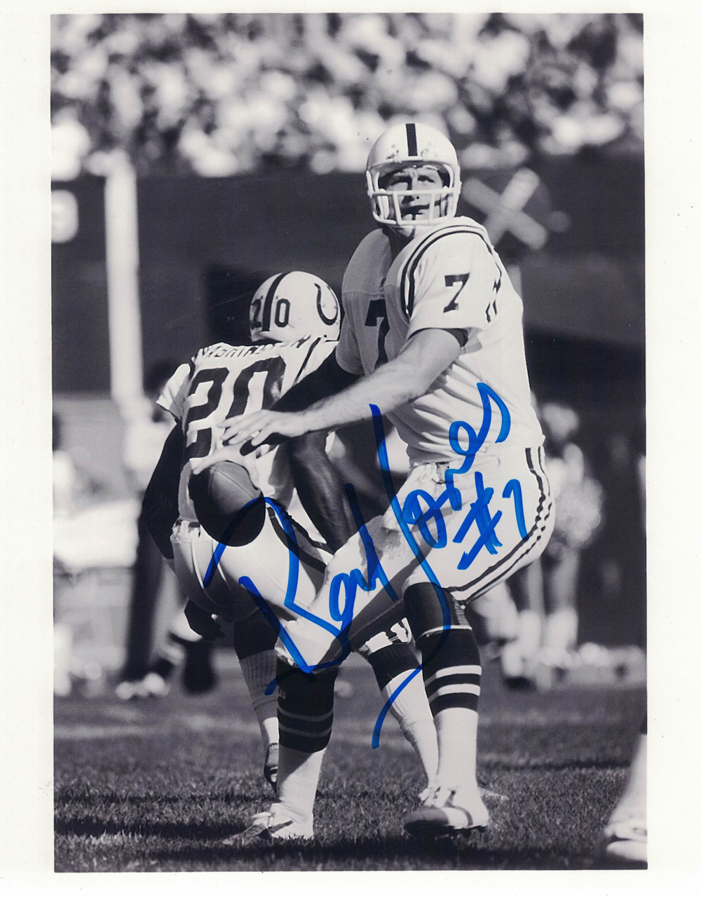 Bert Jones Autographed/Signed Baltimore Colts 8x10 Photo 30107