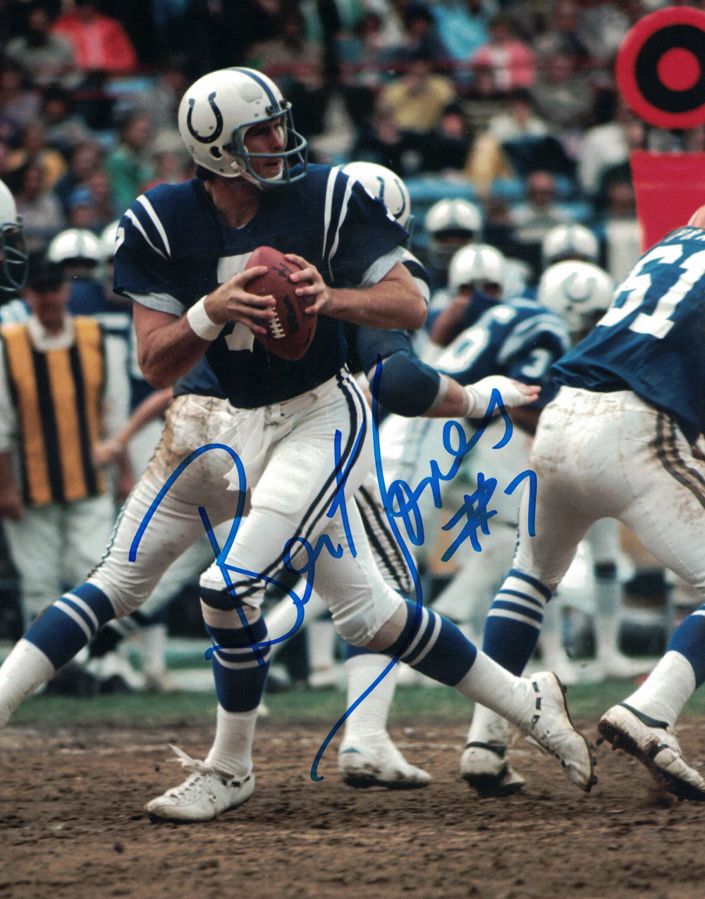 Bert Jones Autographed/Signed Baltimore Colts 8x10 Photo 30109