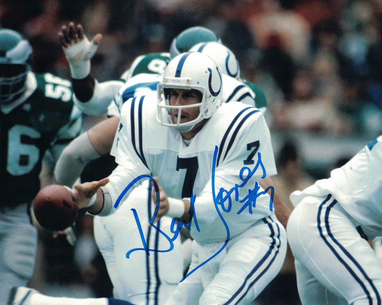 Bert Jones Autographed/Signed Baltimore Colts 8x10 Photo 30110