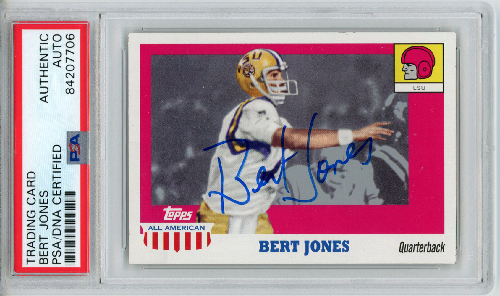 Bert Jones Autographed 2005 Topps All American Trading Card PSA Slab 32599
