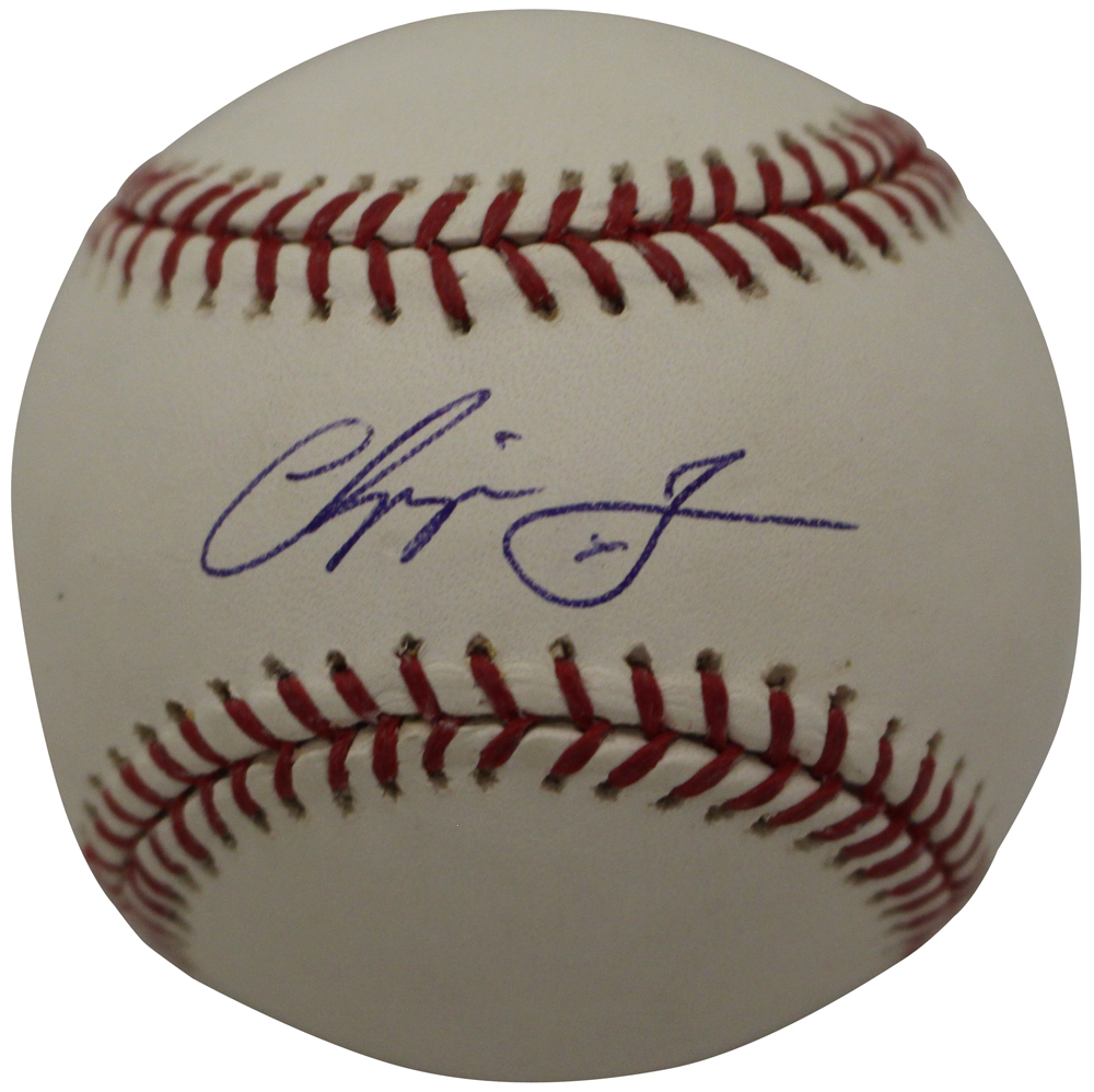 Chipper Jones Autographed/Signed Atlanta Braves OML Baseball Beckett