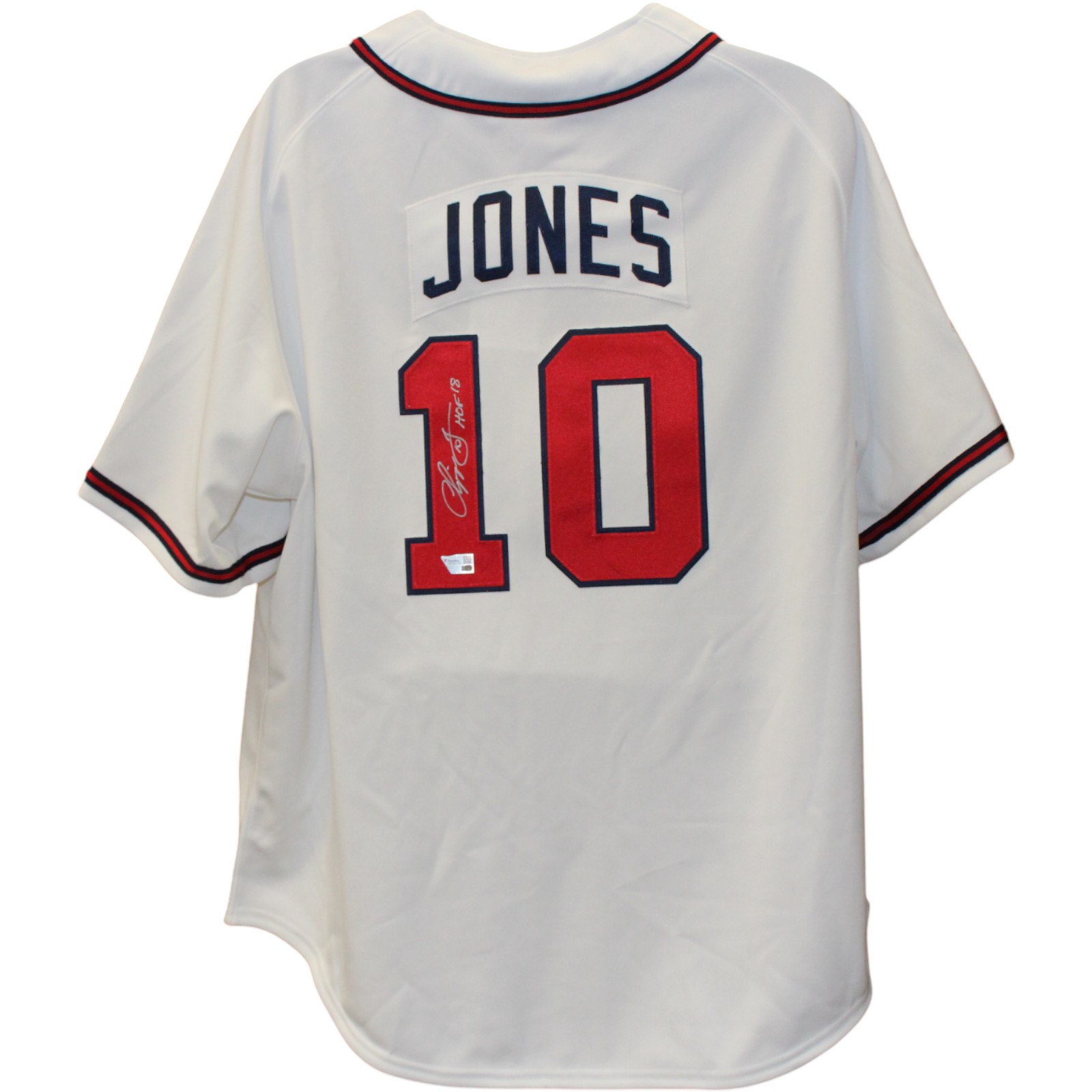 Chipper Jones Autographed Atlanta Braves M&N 1995 sz52 Jersey HOF Fanatics 51846