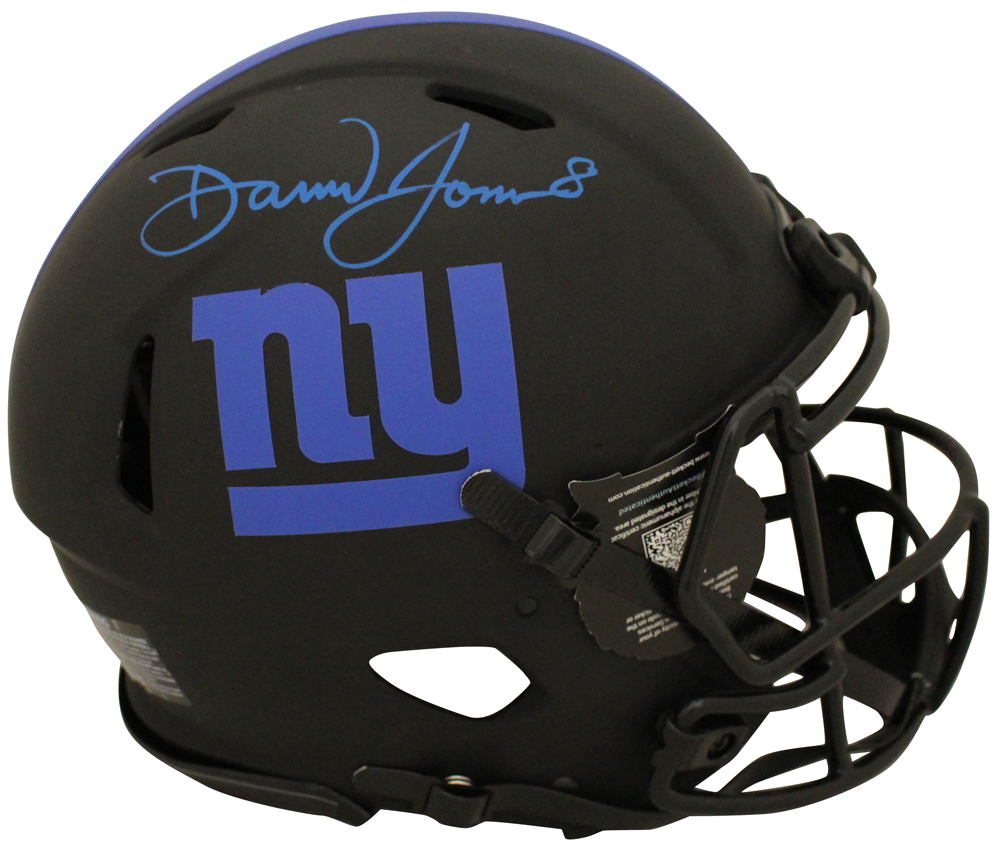 Daniel Jones Autographed New York Giants Authentic Eclipse Helmet BAS 32068