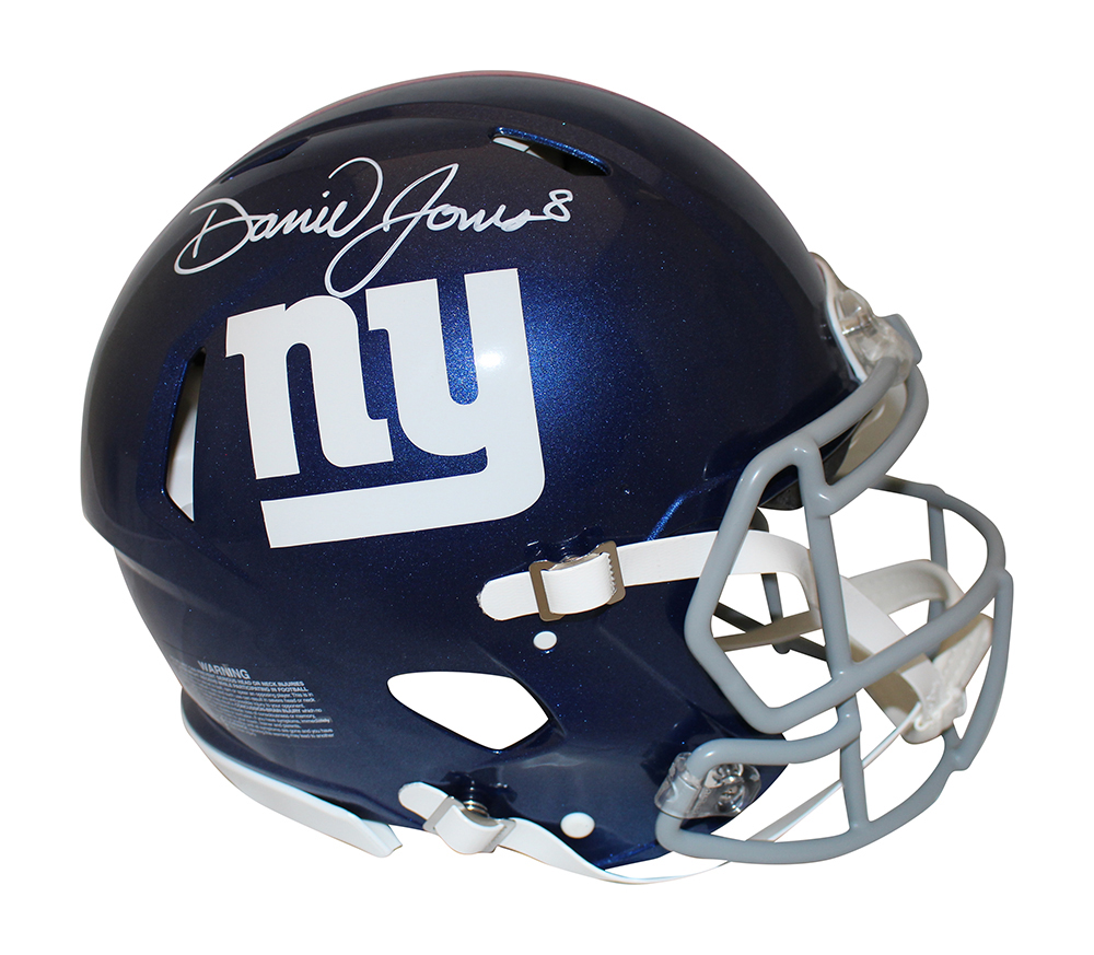 Daniel Jones Autographed New York Giants Authentic Speed Helmet JSA