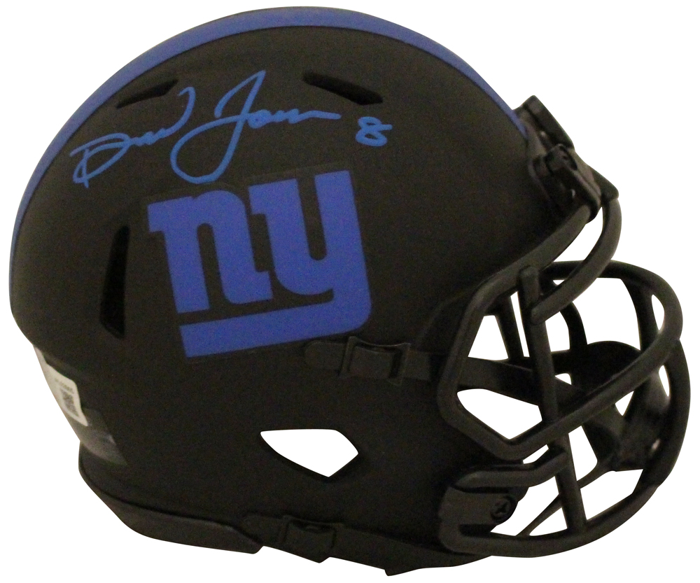 Daniel Jones Autographed New York Giants Eclipse Mini Helmet BAS 32064