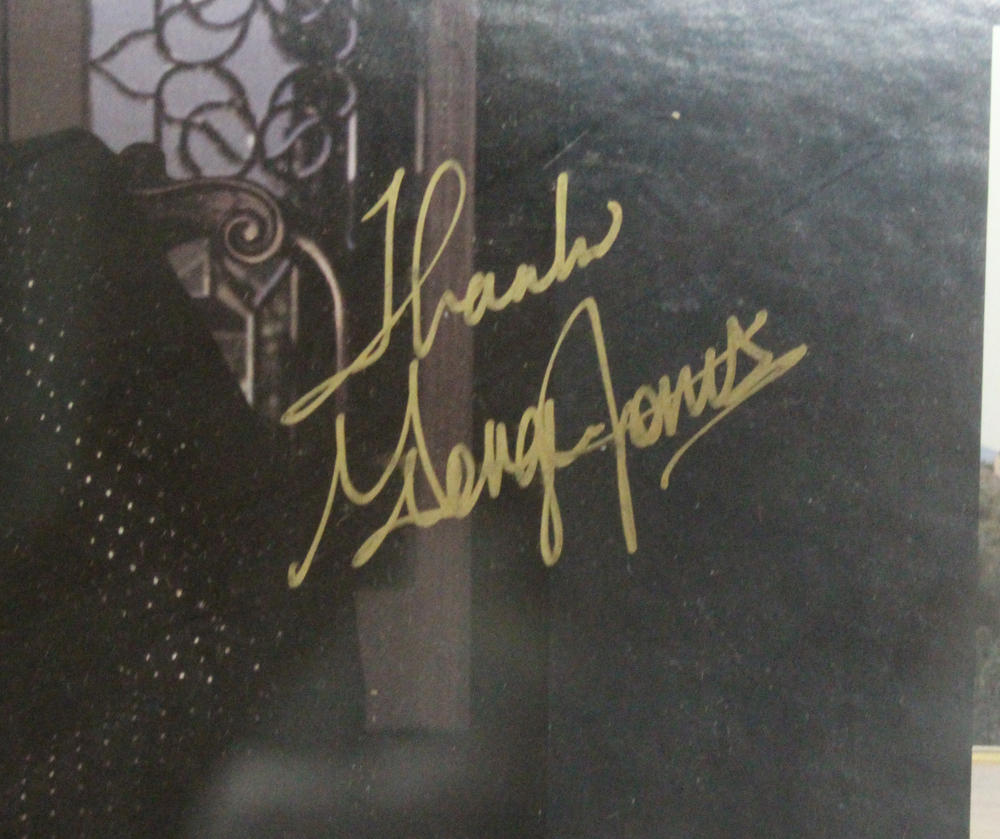 Jones Autographed/Signed 14×6 Framed Photo Collage BAS 32170