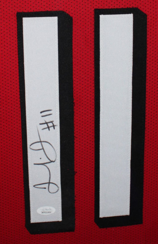 Julio Jones Autographed/Signed Atlanta Falcons Framed Red XL Jersey JSA 18099
