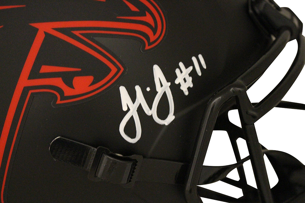 Julio Jones Autographed Atlanta Falcons F/S Eclipse Speed Helmet BAS 30015