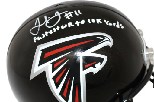Julio Jones Signed Atlanta Falcons Replica Helmet Fastest To 10k Yards JSA 24337