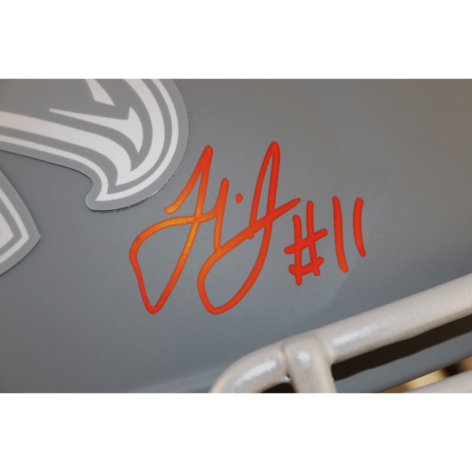 Julio Jones Autographed Atlanta Falcons F/S Slate Helmet Beckett 51896 2 Julio Jones Autographed Atlanta Falcons F/S Slate Helmet Beckett 51896