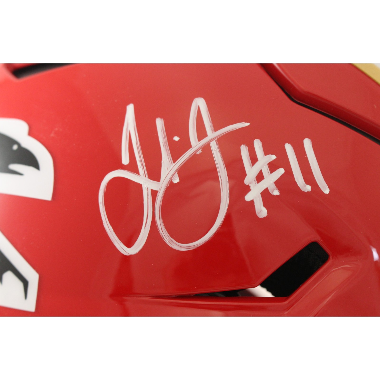 Julio Jones Autographed Atlanta Falcons SpeedFlex TB Helmet Beckett WIT 56449 2 Julio Jones Autographed Atlanta Falcons SpeedFlex TB Helmet Beckett WIT 56449