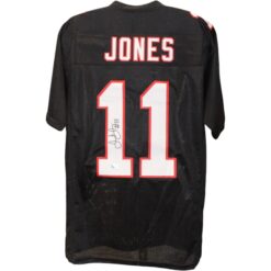 Julio Jones Autographed/Signed Pro Style Black XL Jersey Beckett Witness 51835