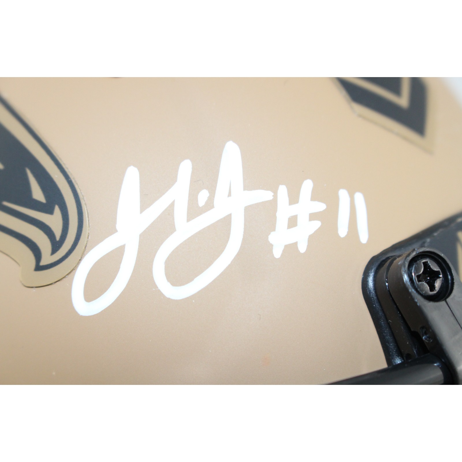 Julio Jones Autographed Atlanta Falcons 23 STS Mini Helmet Beckett Witness 51866 2 Julio Jones Autographed Atlanta Falcons 23 STS Mini Helmet Beckett Witness 51866